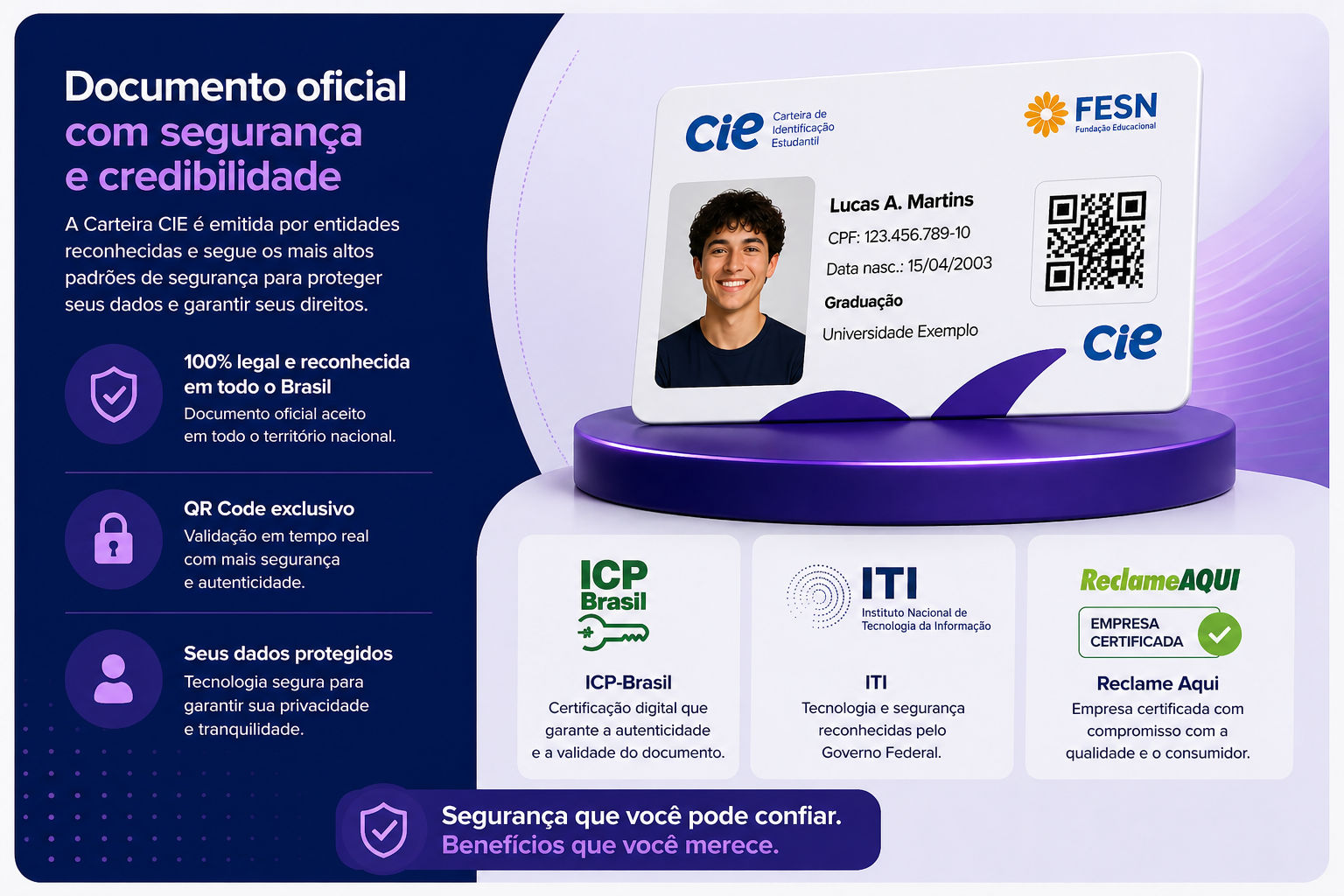 Carteirinha CIE oficial